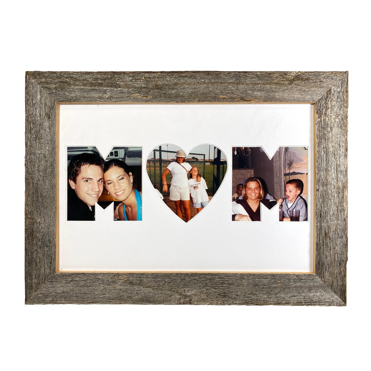 Mother's Series Rustic Farmhouse Decoratvie Wood Collage Picture Frame
